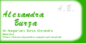 alexandra burza business card
